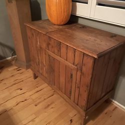 Antique Wooden Dry Sink Wash Stand Rich-Reddish Brown 