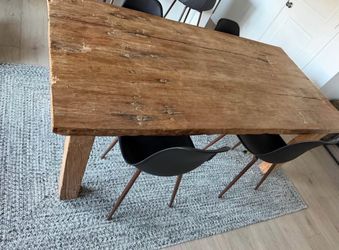 Solid Wood Rustic Farmhouse Table