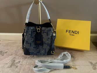 Blue Fendi Bucket Handbag