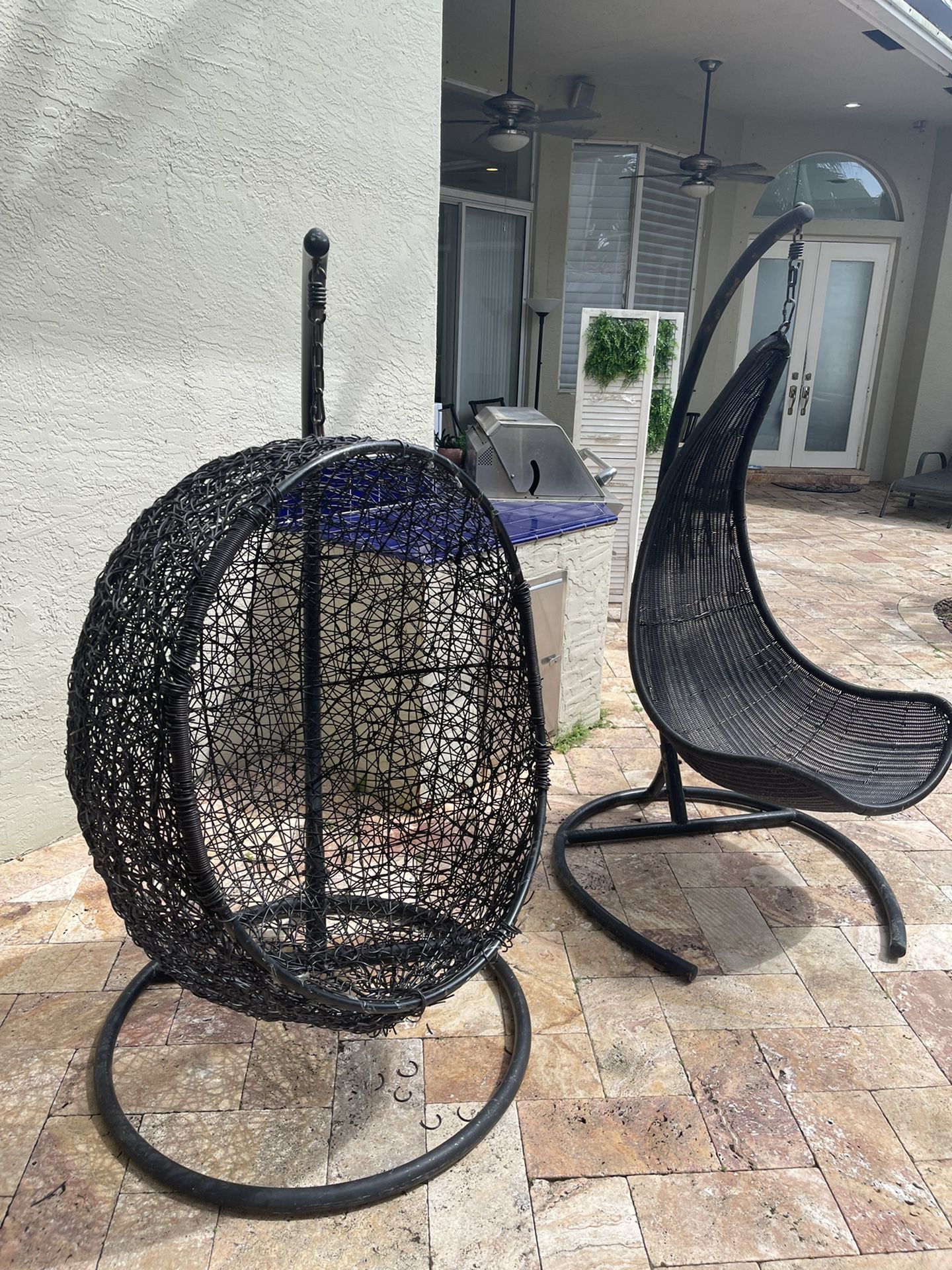 2 Hanging Egg Chairs For Price Of 1!