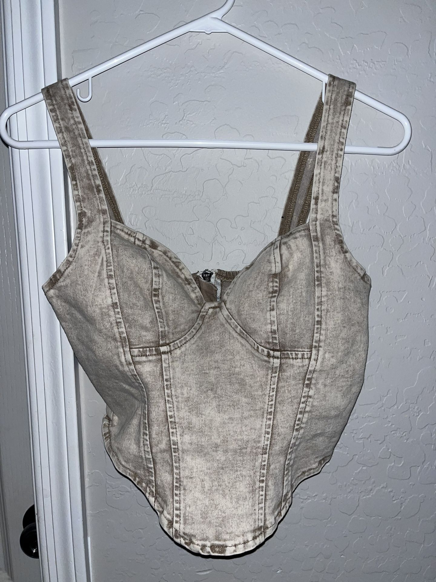 Corset Style Crop Top Small
