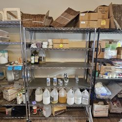 3 Heavy Duty Storage Shelves 6 Tiers Each 