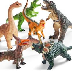 6 Soft Plastic Dinosaurs
