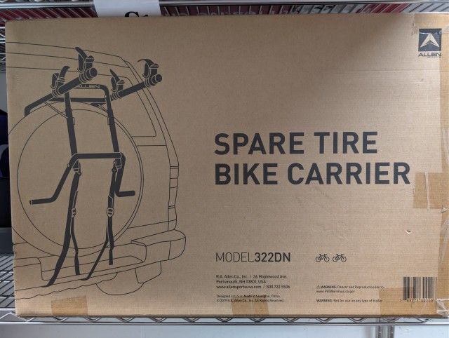Brand New Spare Tire Bike Carrier - Allen Bikes