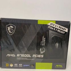 NEW MSI MAG A750GL PCIE 5.1 & ATX 3.1 Gaming Power Supply