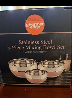 Stainless steel mixing bowl set of 3