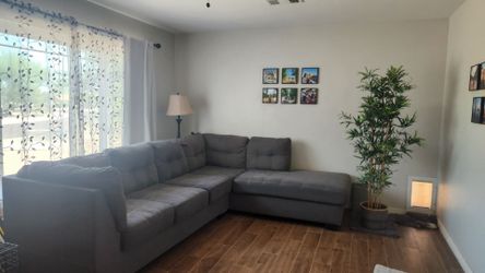 Grey Couch L shaped sectional