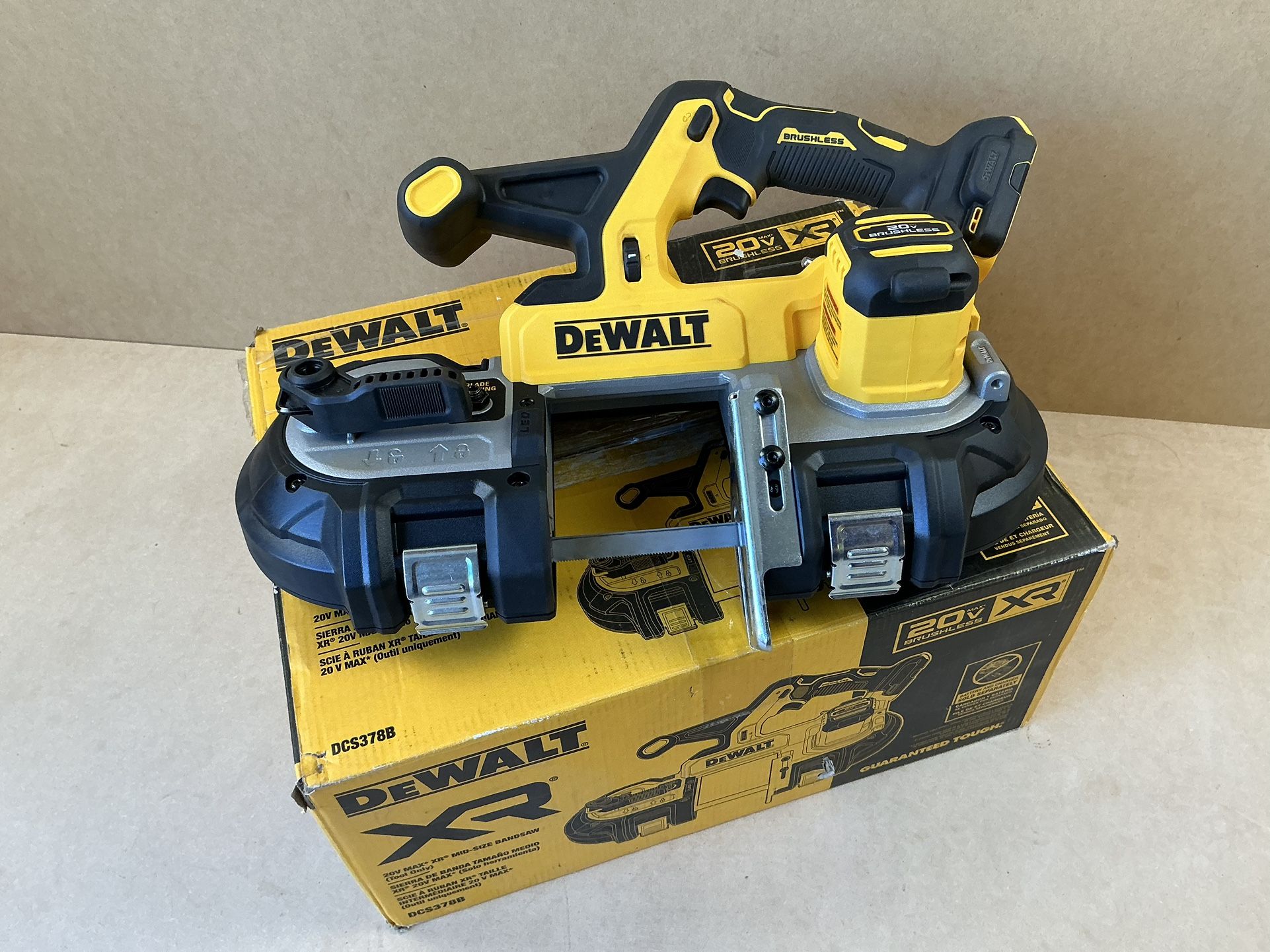 DEWALT DCS378B 20-Volt MAX 3-3/8 in. Cordless Brushless Bandsaw (Tool-Only)