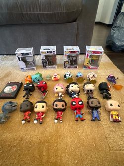 Funko pops. Pop-mart figurines.