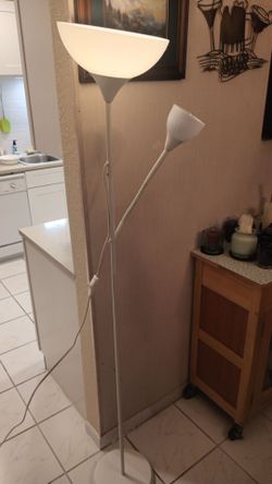 Ikea tagarp 70" Torchiriene floor lamp with directional reading lamp white