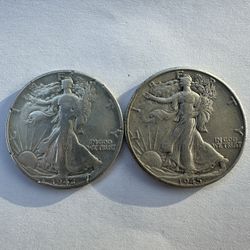1942 And 1945 - 90% Silver Liberty Half Dollars