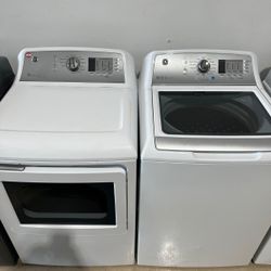 Washer and dryer set ge glasstop load 