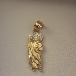14 K GOLD SAN JUDAS PENDANT  