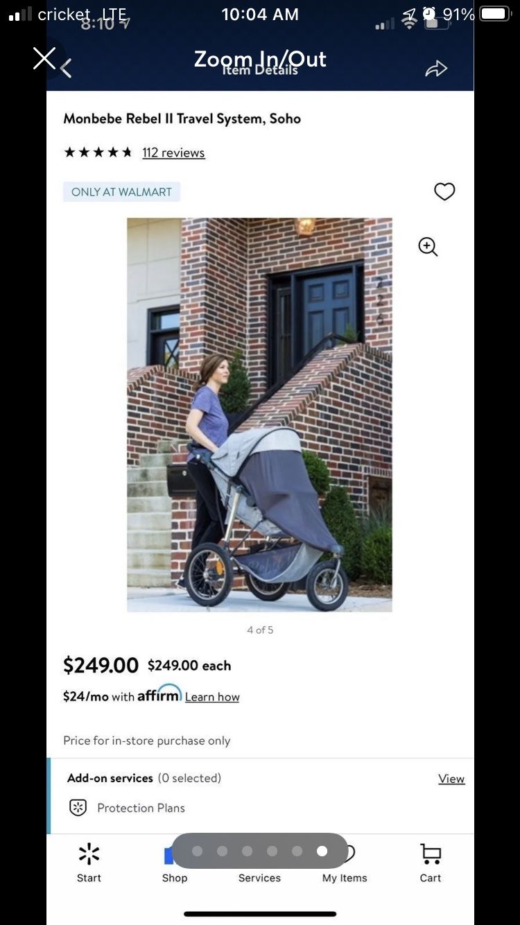 Monbebe Travel Jogging Stroller And Carseat Set