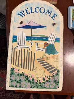 Welcome sign for front door
