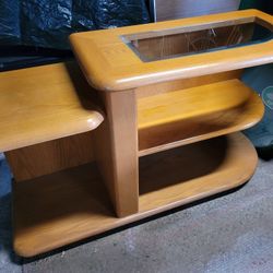 Console Table  with Glass Top Insert