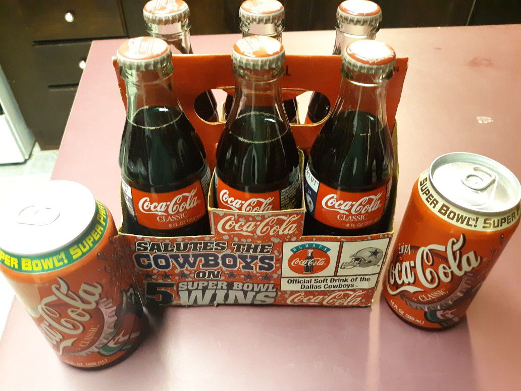 Dallas Cowboys Coke bottles and Coke Cans $30