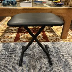 Black Padded Stool