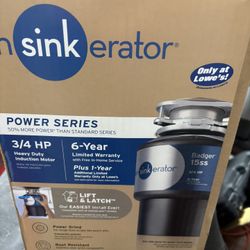 InSinkErator Badger 15ss Continuous feed 3/4-HP Septic Safe Non-corded Garbage Disposal