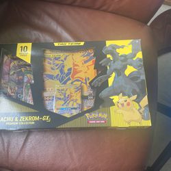  Pokemon Trading Card Game: Pikachu and Zekrom-GX Premium  Collection (Exclusive) : Toys & Games