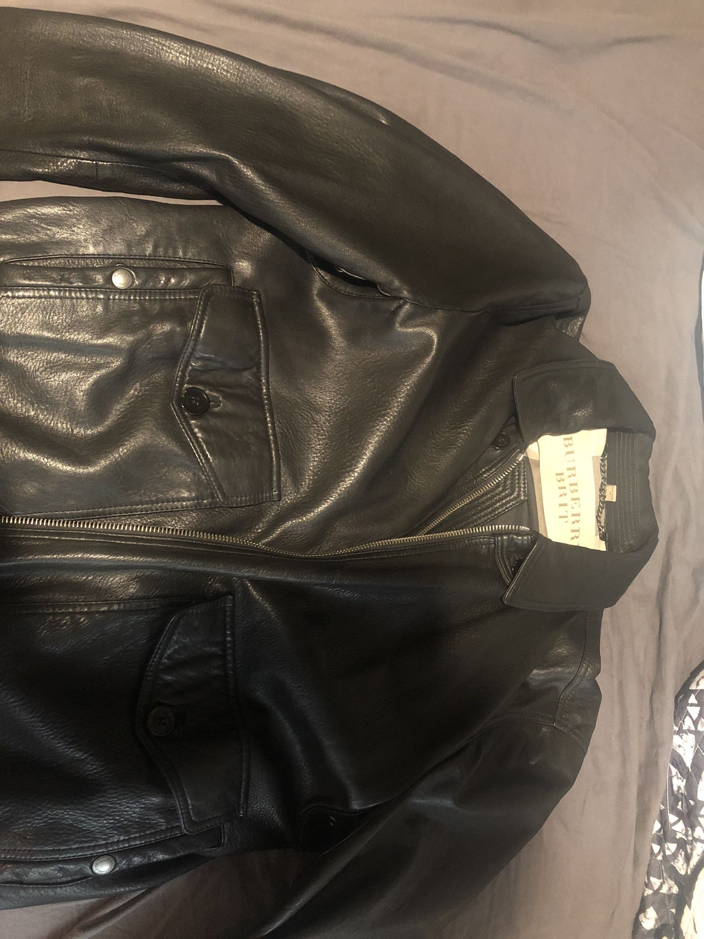 Authentic Burberry leather jacket