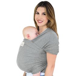 All in 1 Baby Wrap Carrier Breathable Sling for Newborn Infant (Grey)