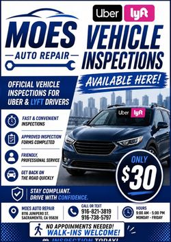 Official Lyft & Uber Vehicle Inspections and parts