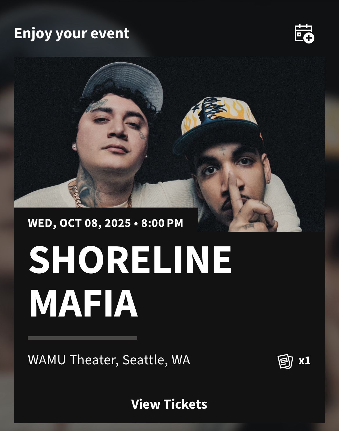 Shoreline Mafia Concert Tickets 10/8
