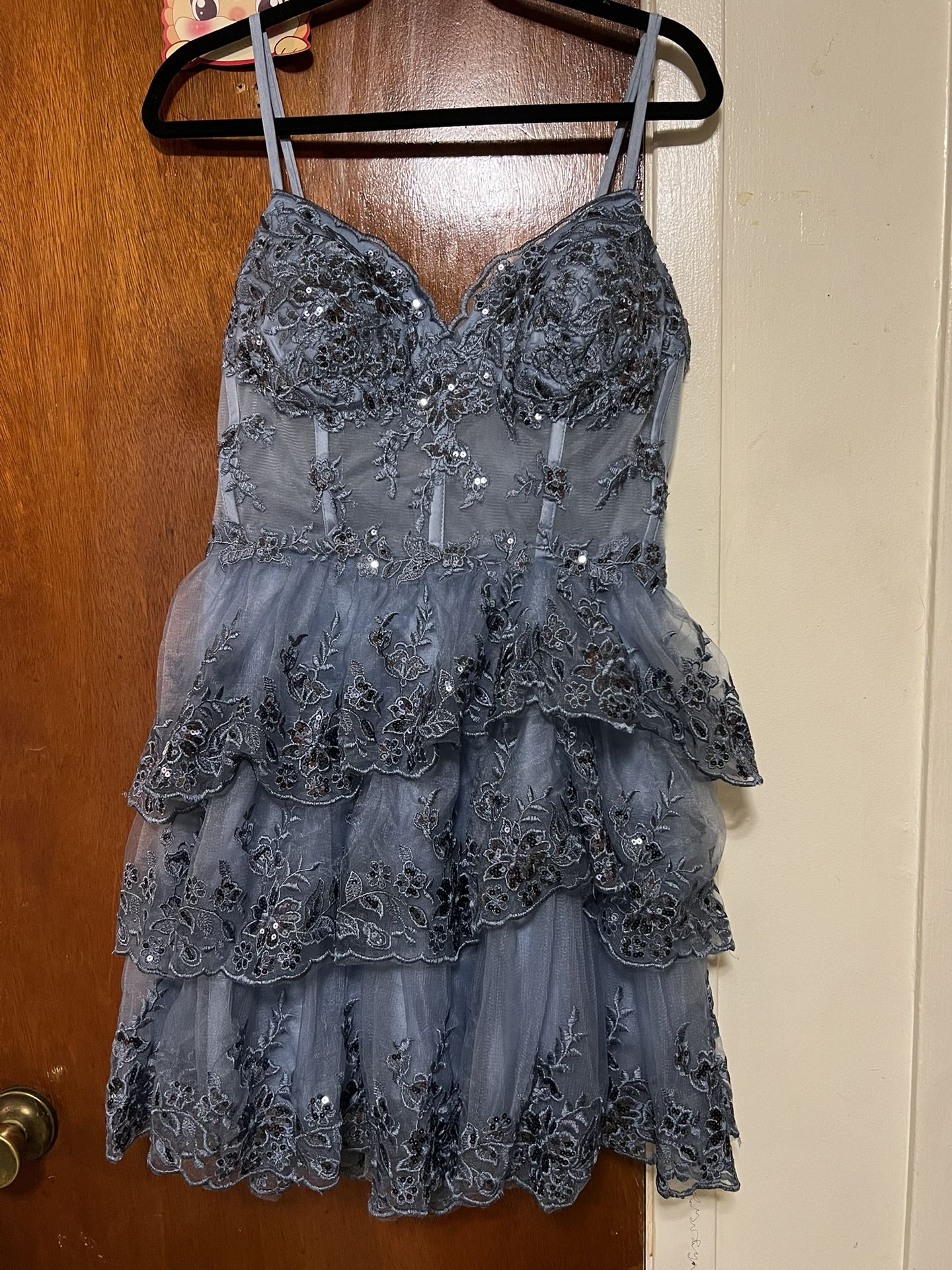 Dusty Blue Prom Dress