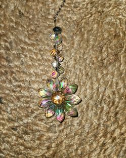 Crystal Daisy Flower Suncatcher charm