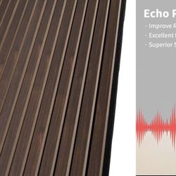 slat wall 4 panels. 47x 23.5 inch wood wall panels, 3D soundproof wall panels, large acoustic panels for interior ceiling and wall decoration 4 count 