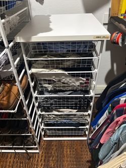 Elfa Container Store Cart White Top