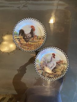 Decorated Rooster 🐓 Plates.
