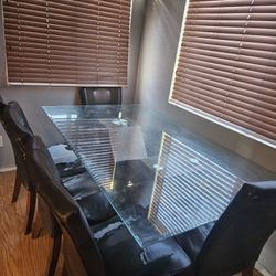 Rectangle Glass Dining Table