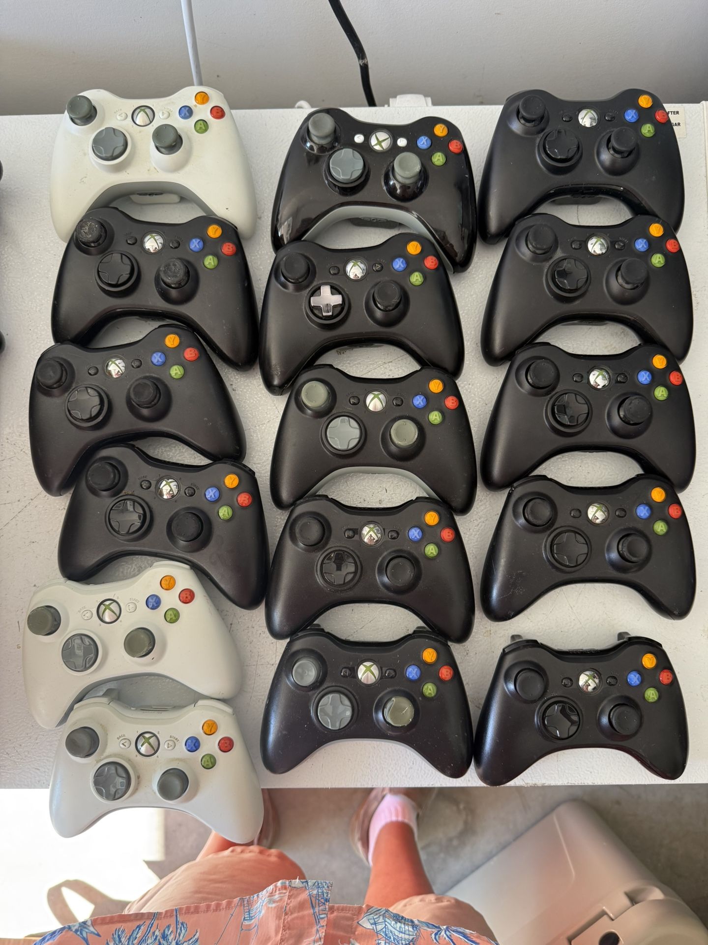 xbox 360 wireless & wired controllers $20 each pickup inman SC or can ship games available also $5-$10 each systems available also