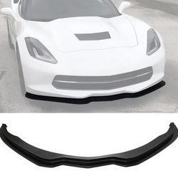 2014-2019 Chevrolet Corvette C7 ST Style Unpainted Front Bumper Lip PU