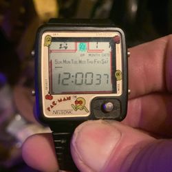 First Edition, Extremely Rare Nelsonic PAC-MAN Watch With Built In Joystick