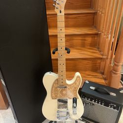 Fender MIM Telecaster (Mint/Upgraded) W/ Hardshell Case, Fender Amp  