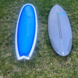 Brand New @Quiverboards 5’6x 20.75 X2.5. Used epoxy Kealani  6’2x19.5x2.5 