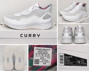 Under Armour Curry 3Z 24 Basketball Shoes – White/Gray – Men’s Size 12 – New