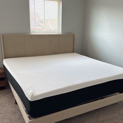 King Size 12inch  Mattress And  Bedframe 