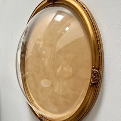 Large Gold Convex Bubble Frame Display