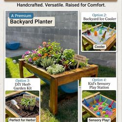 Multi-Use Wood & Tub Stand - Planter Cooler Pet Bath $45