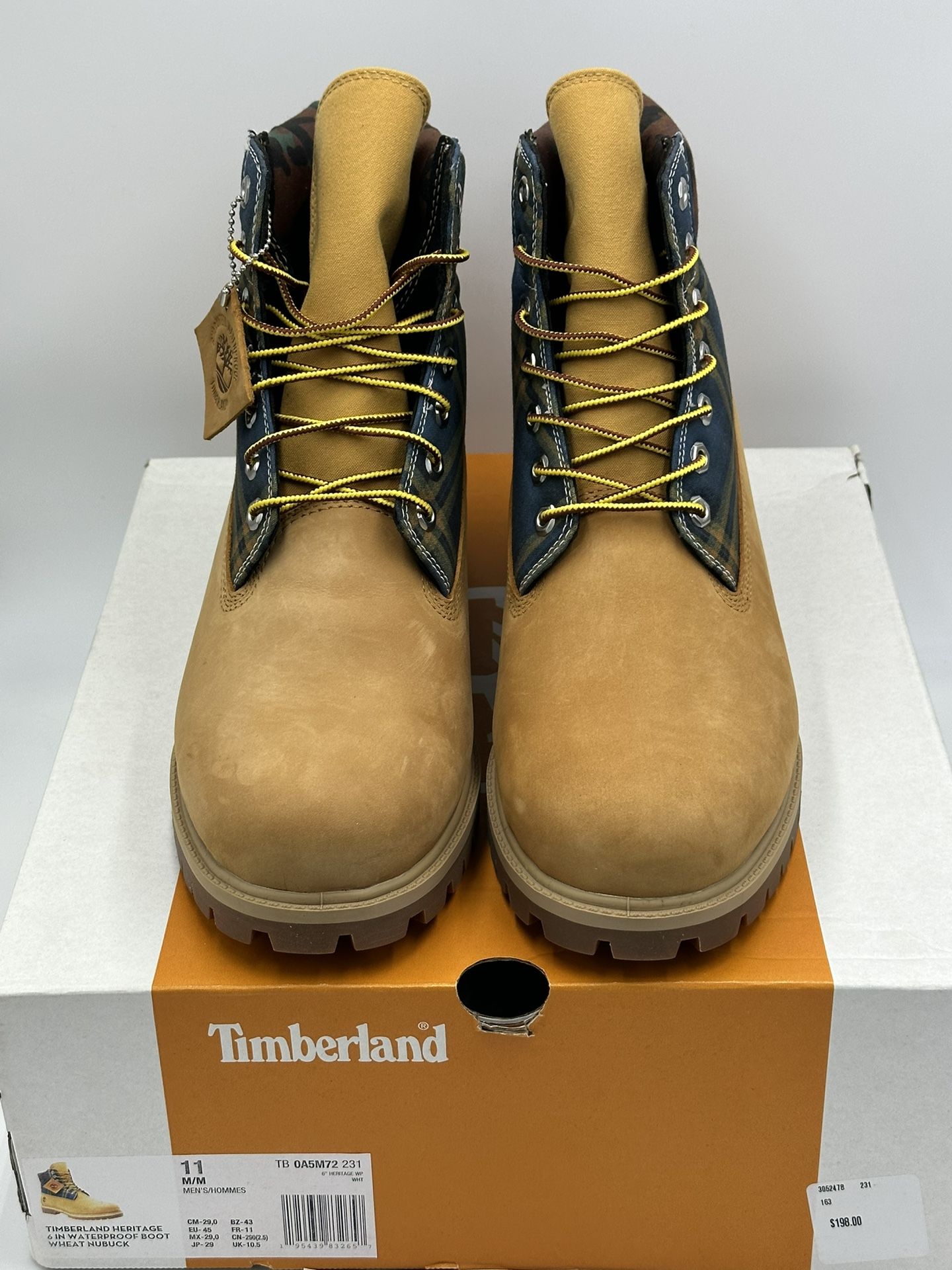 TIMBERLAND Heritage 6 Inch Premium Classic Waterproof Boot \'Camo Plaid\' Size 13 Timberland 6 main image 2