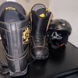 Snowboard Boots w/ Helmet