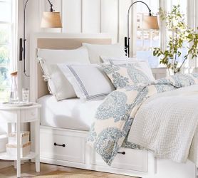 Pottery Barn Stratton Queen Storage Bed Base - White