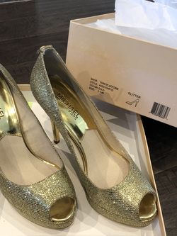 Michael Kors York Platform Gold Glitter