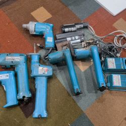 12 piece Vintage Makita Tool Set Abd One Corded Drill