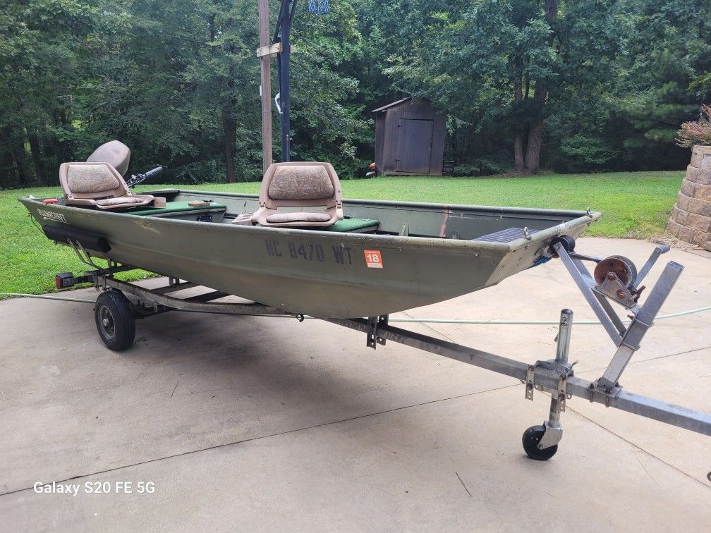 Alumacraft Jon Boat 14ft w 8hp 4 stroke Yamaha