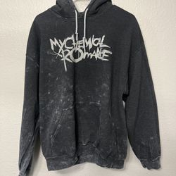 My Chemical Romance The Black Parade Gray Acid Wash Hoodie Sweatshirt M